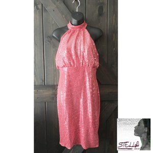 Deja Vu Red Sparkle Holiday Dress